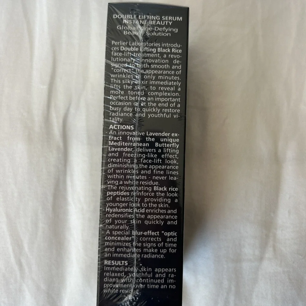 Perlier Black‎ Rice Platinum Double Lifting Serum Instant Beauty 1oz Sealed